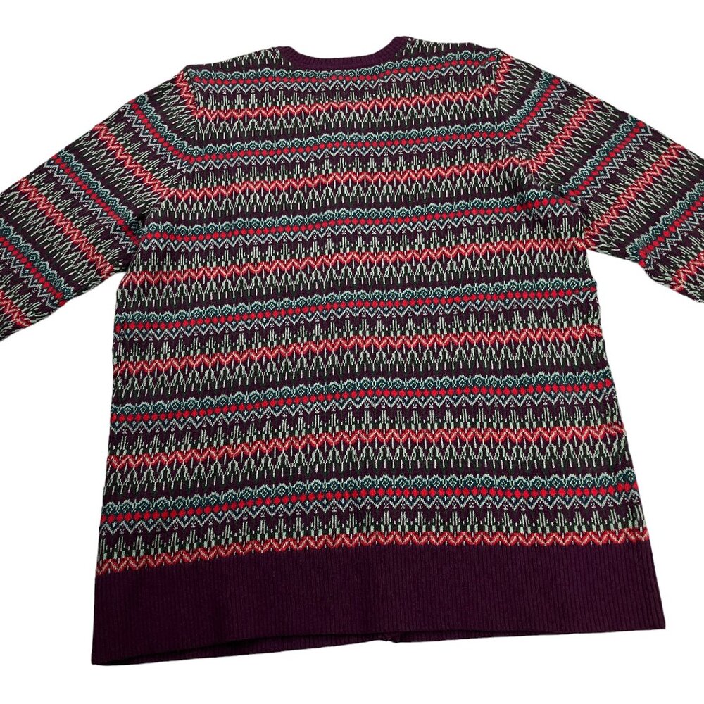 L.L. Bean Multicolor Patterned Cardigan - Picture 9 of 10